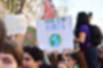 People protesting in support of the planet