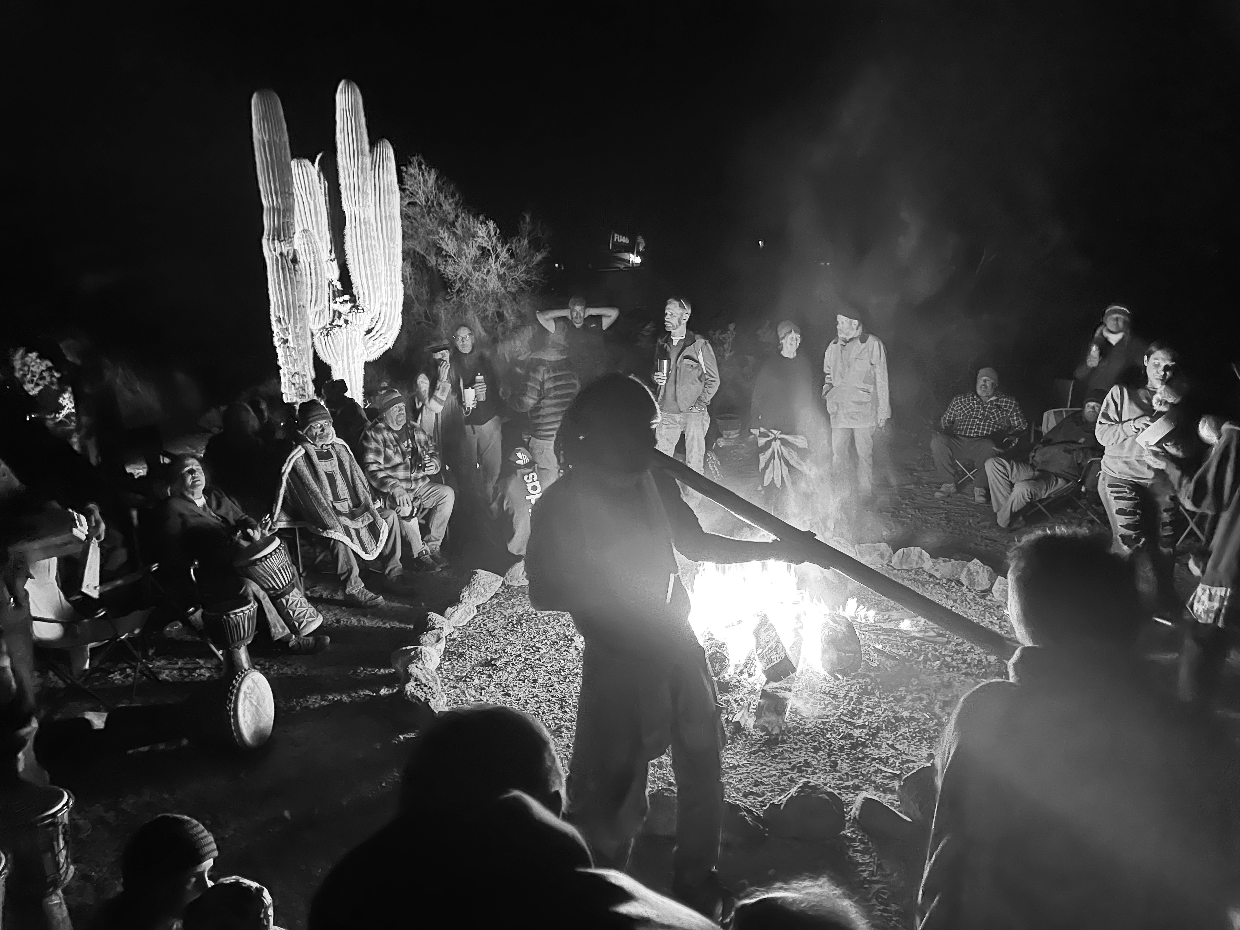 Drum Circle at the Lil cactus in South La Pousa