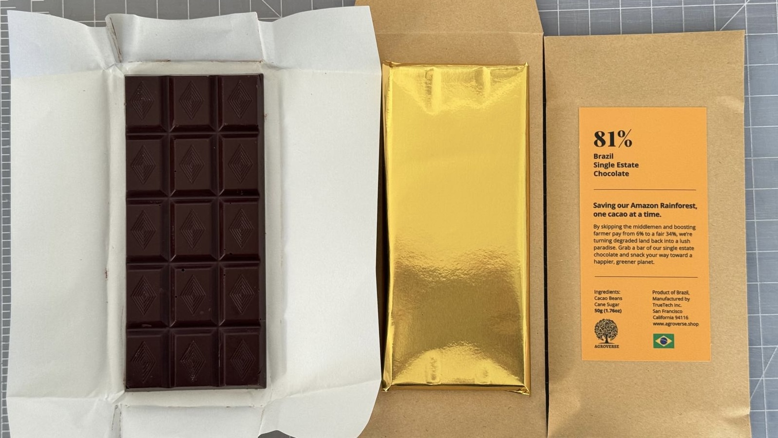 81% dark chocolate bar (Oscar's farm)