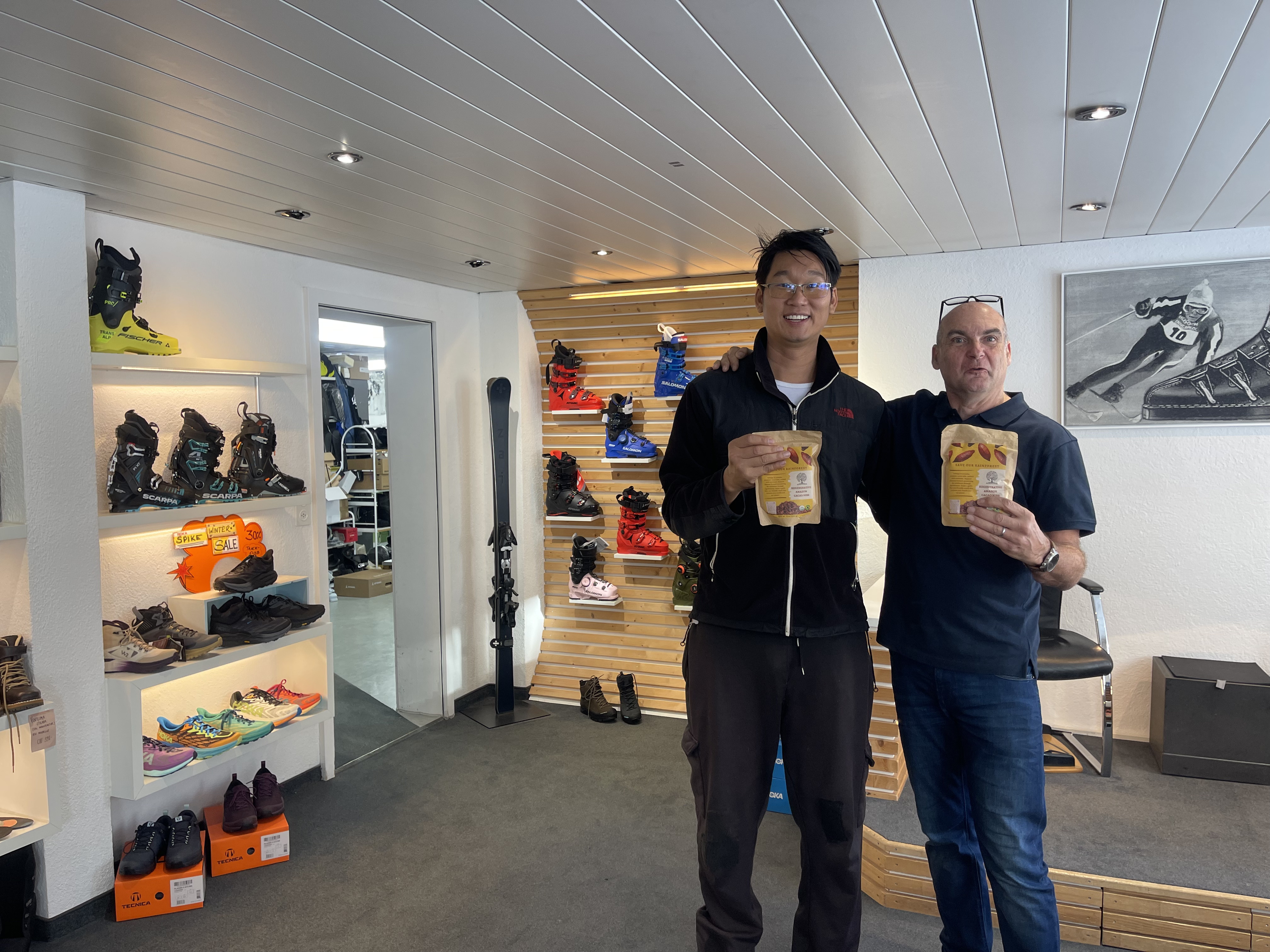 Partners at Heierling Ski shop with Hans-Martin